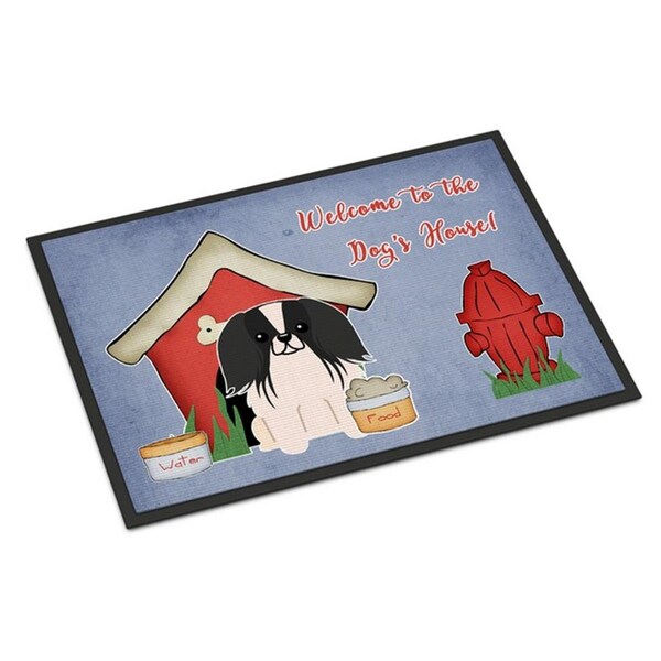 Carolines Treasures Dog House Collection Pekingnese Black White Indoor or Outdoor Mat, 18 x 0.25 x 27 in. BB2859MAT - main